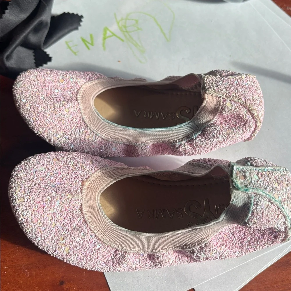 Yosi Samra glitter Pink Kids‎ Shoes, size 11